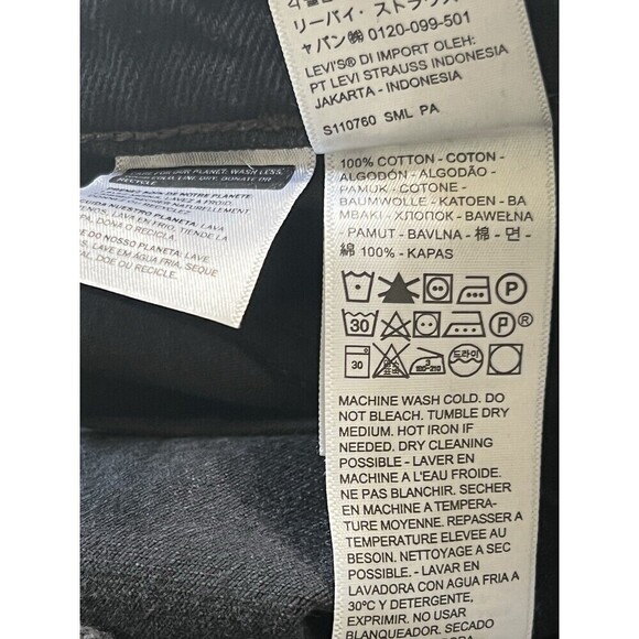 Levi's '94 Wide Baggy Black Cargo Y2K Cotton Jeans Adjustable Hem 24 x 3… - Picture 11 of 14